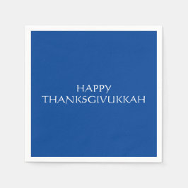 Thanksgivukkah blauwe witte Thanksgiving Hanukkah Servet