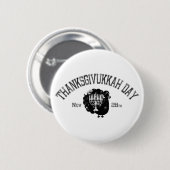 Thanksgivukkah Day Turkey Menorah Ronde Button 5,7 Cm (Voorkant /achterkant)