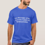 THANKSGIVUKKAH FUNNY JEWISH FOOD SHIRT<br><div class="desc">DEZE REËLE MANNEN MAKEN LETTEN OM MET TURKIJE TE GAAN VOOR THANKSGIVUKKAH IS EEN AMERIKAANS JEWISH SPECIAAL SHIRT VAN 2013. WAT EEN GRAT HANUKKAH GIFT VOOR ONZE MAN.</div>