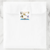 THANKSGIVUKKAH GEEF BEDANKT CADEAUS VOOR HANUKKAH RONDE STICKER (Tas)