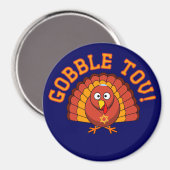 Thanksgivukkah Gobble Tov Turkije magneet (Voorkant / Achterkant)