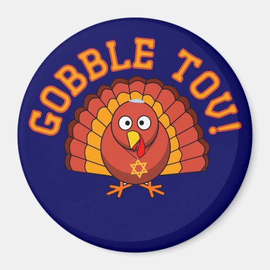 Thanksgivukkah Gobble Tov Turkije magneet (Voorkant)