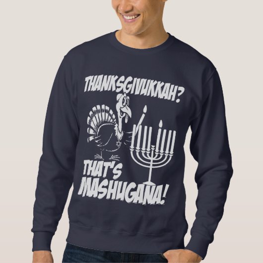 Thanksgivukkah Mashugana Monochrome Sweatshirt (Voorkant)