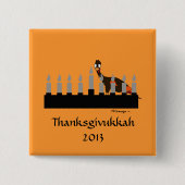 Thanksgivukkah Menorah Button (Voorkant)