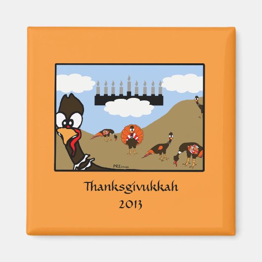 Thanksgivukkah Scene Magnet (Voorkant)