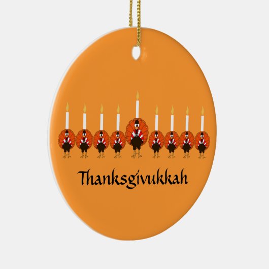 Thanksgivukkah Turkey Menorah Ornament (Rechts)