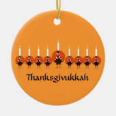 Thanksgivukkah Turkey Menorah Ornament (Voorkant)