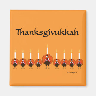 Thanksgivukkah Turkije Menorah magneet