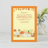 thanksguiving uitnodiging card (Staand voorkant)