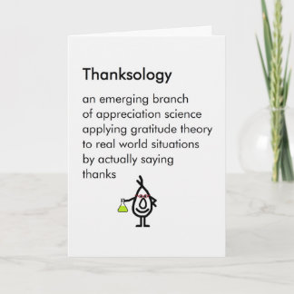 Thanksology - a funny thank you poem bedankkaart