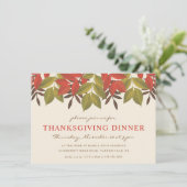 THANKSSGIVER DINNER INVITE | KORTE FOLIAGE KAART (Staand voorkant)