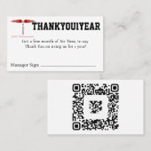THANKYOU1YEAR Coupon Visitekaartje (Voorkant / Achterkant)