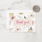 Thankyou card notitiekaartje (Voorkant / Achterkant in situ)