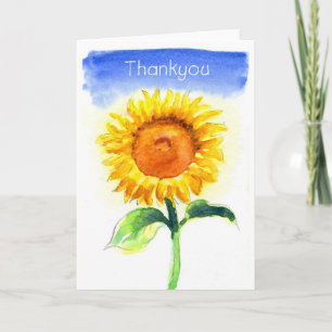 Thankyou sunflower card bedankkaart