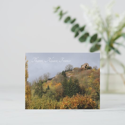 Thann in Autumn, Alsace, Frankrijk Briefkaart (Staand voorkant)