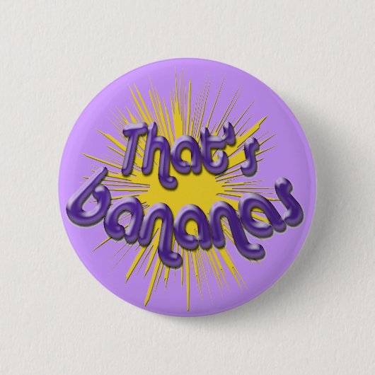 Thans bananen ronde button 5,7 cm (Voorkant)