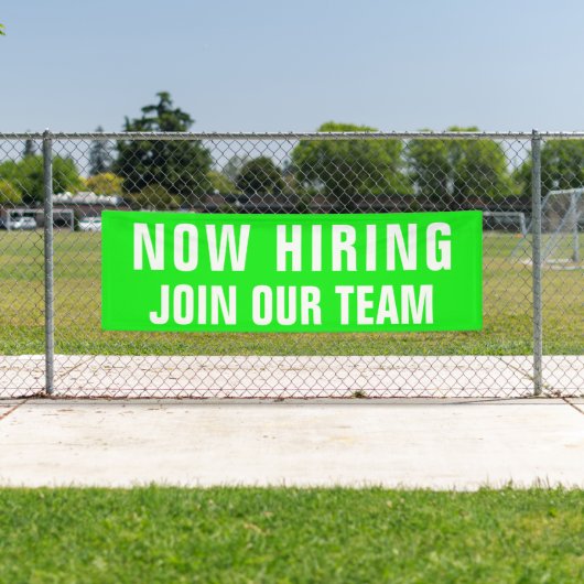Thans het huren sluit me aan bij ons team, groot g spandoek (Insitu)