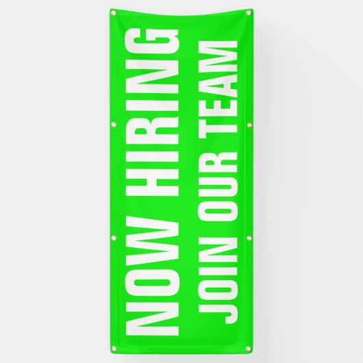 Thans het huren sluit me aan bij ons team, groot g spandoek (Verticaal)