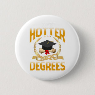 Thans Hotter, 2 graden Bachelor Master Doctor Ronde Button 5,7 Cm
