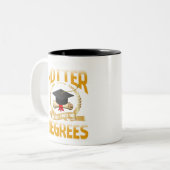 Thans Hotter, 2 graden Bachelor Master Doctor Tweekleurige Koffiemok (Voorkant links)