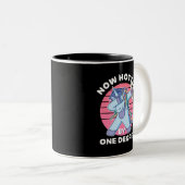 Thans Hotter op één graad grappig hoog Afstuderen Tweekleurige Koffiemok (Voorkant rechts)