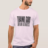 Thanx God ik ben atheïst T-shirt (Voorkant)