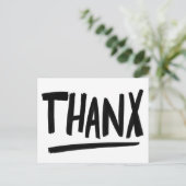 THANX ruwe penseelstreken dank u CUSTOM Briefkaart (Staand voorkant)