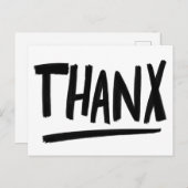 THANX ruwe penseelstreken dank u CUSTOM Briefkaart (Voorkant / Achterkant)