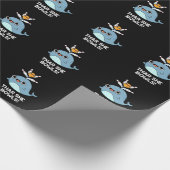 Thar ze Bowls Funny Whale Bowling Pun Dark BG Cadeaupapier (Hoek)