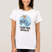Thar ze Bowls Funny Whale Bowling Pun T-shirt (Voorkant)