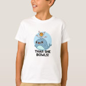 Thar ze Bowls Funny Whale Bowling Pun T-shirt (Voorkant)