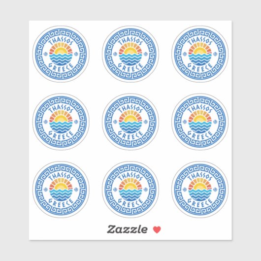 Thassos Island, Greece Multiple Pack Sticker (Vel)