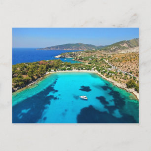 Thassos Island Kavala Greece Turquoise Water Blue Briefkaart