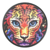 That Colorful Leopard Look Hockey Puck (Voorkant)