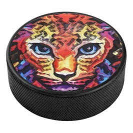 That Colorful Leopard Look Hockey Puck