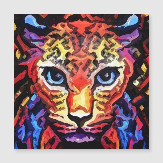 That Colorful Leopard Look Magnetic Card (Voorkant)