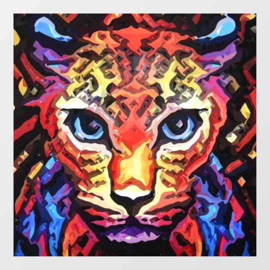 That Colorful Leopard Look  Raamsticker (Vel)