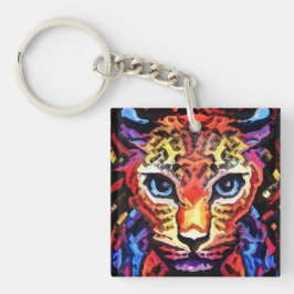 That Colorful Leopard Look  Sleutelhanger