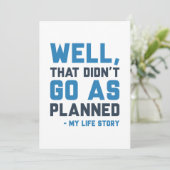 That Didn't Go As Planned Bedankkaart (Staand voorkant)