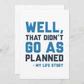 That Didn't Go As Planned Bedankkaart (Voorkant / Achterkant)