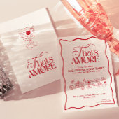 “That’s Amore” GALENTINES Red Party Invitation Kaart
