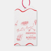 That’s Amore Italian Doodles Wedding Cadeaulabel (Voorkant)