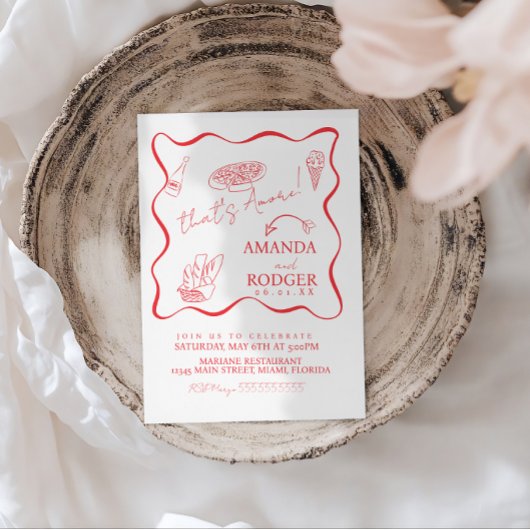 That’s Amore Italian Doodles Wedding Kaart