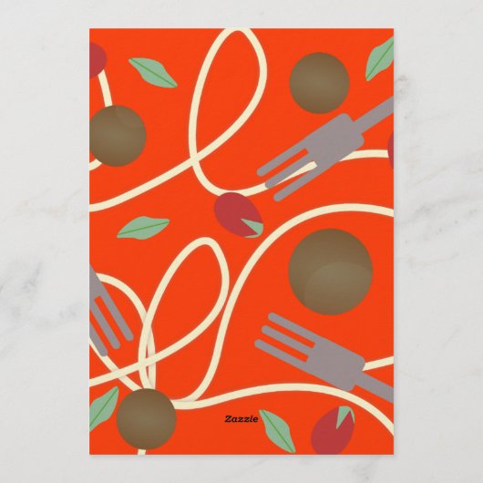 That’s Amore Italian Pasta Wedding Kaart (Achterkant)