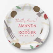 That’s Amore Italian Pasta Wedding Papieren Bordje (Voorkant)