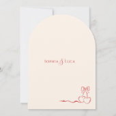 That’s Amore Italian Whimsical hand drawn Wedding Kaart (Achterkant)