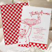 That’s Amore Pizza Engagement Party Invite Kaart