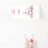 That’s Amore Red Bridal Shower Mimosa Bar banner (Insitu)