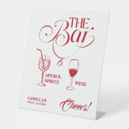 That’s Amore Red Bridal Shower Mimosa Bar Reclamebord Met Voetstuk