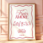 That’s Amore Red hand drawn Bridal Shower poster